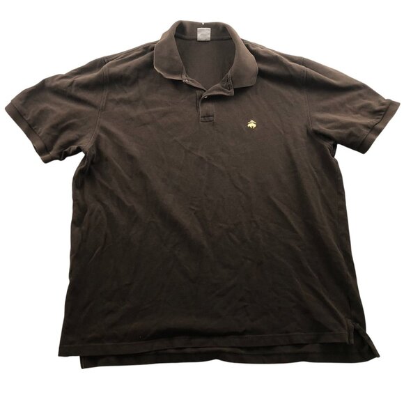 Brooks Brothers Mens 346 Polo Shirt Size XXL Short Sleeve Casual Cotton Brown - Picture 1 of 12